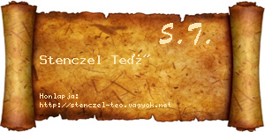 Stenczel Teó névjegykártya